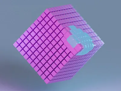 pink cube 3d cinema4d cube pink redshift