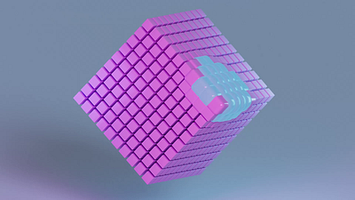 pink cube 3d cinema4d cube pink redshift