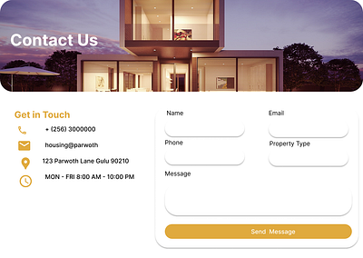 Contact Page contactpage design ui ux