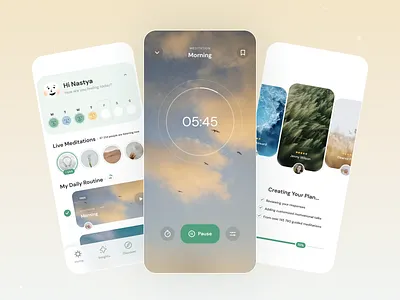 Mental Health App app blur design mental app mobile app ui ui ux wellness app