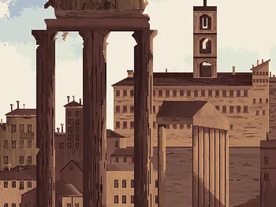 Rome: Ruins of the Forum illustration