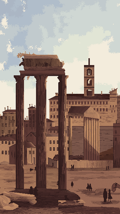 Rome: Ruins of the Forum illustration