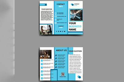 Trifold brochure 04 branding brochure design flyers graphic design illustration print trifold vector