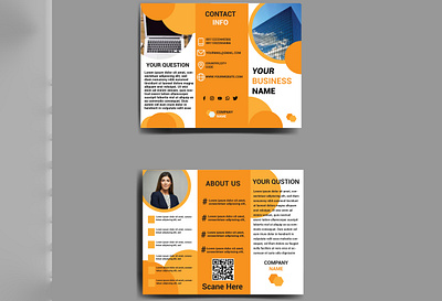 Trifold brochure 06 branding brochure design flyers graphic design illustration print trifold vector