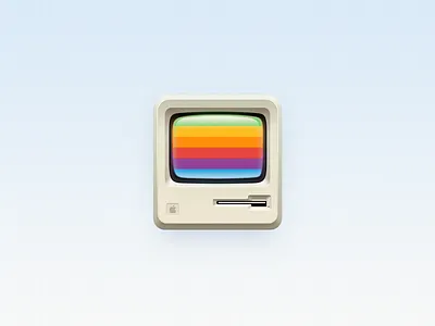 Macintosh Icon 1984 apple macintosh android apple figma gui icon illustration mac os os x photoshop skeuomorphism smartisan ui zklm0000