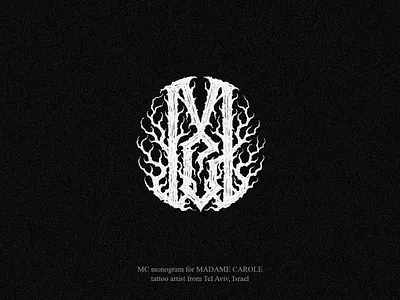 MADAME CAROLE black metal monogram logo black metal art black metal logo black metal logo design calligraphy death metal logo font gnoizm lettering logo logotype metal art metal logo metal logo font metal logo type metal type type
