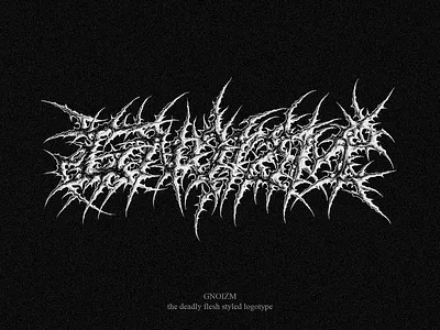 GNOIZM death metal logo black metal art black metal logo blackletters calligraphy death metal logo gnoizm lettering logo metal band design metal band logo metal band logotype metal design metal logo metal logo font metal logo type