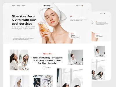 Beautify Website branding clean ui figma ui