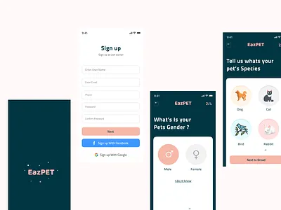 Pet App branding clean ui figma graphic design petcare