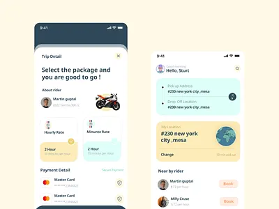 Ride App branding clean ui figma ui