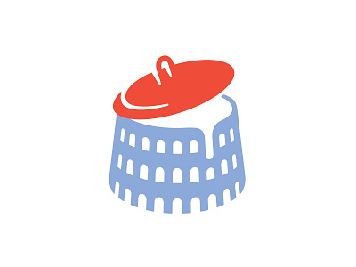 Boiling Colosseum 📌 Logo for Sale bar boiling bowl cafe coliseum colosseum cook cuisine food italian italy kitchen logo pan pot lid recipes restaurant rome saucepan stewpot