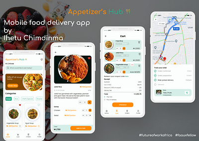 Appetizer's Hub faauxfellow food ui futureofworkafrica mobile app ui