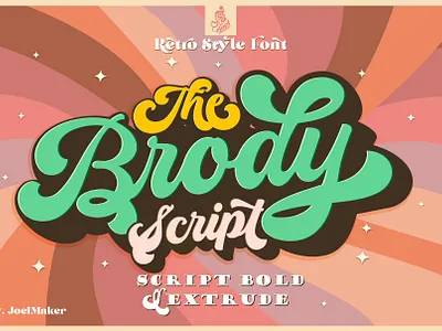 Brody Script + Extrude graphic design ui