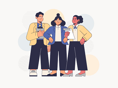 Business Team 2d art app illustration business business team character design executives flat illustration people working team team work vector vector art