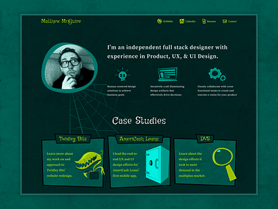 New Portfolio Website In The Works!!! asymmetrical brand cute halloween haunted haunted house iconography illustration mid century mid century modern portfolio retro spooky ui uidesign web design website whimsical whimsy