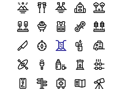 Adventure icon set adventure design icon icon design icon set iconography icons illustration logo outdoor ui vector