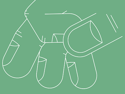 Invisible (Green) 2d colorful digital fat fingers hand illustration invisible kapustin linear outline scin series set