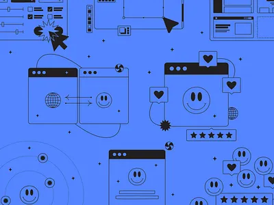 Interface illustrations ✦ 2d colorful connect connection design digital feedback illustration interface kapustin linear outline score smile smiley tokyo transfer vector