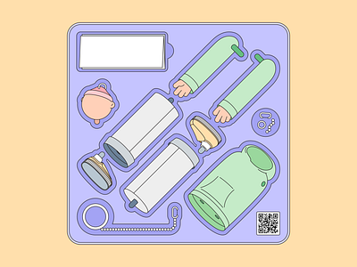 Keychain 2d avatar character colorful design digital illustration kapustin keychain series toy vector