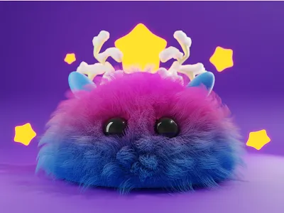 Cutie monster 3d blender cutie monster