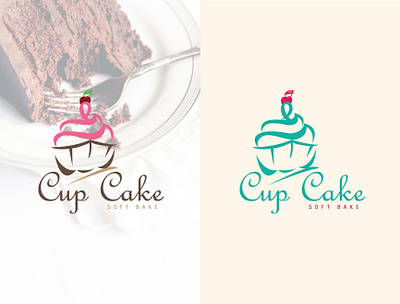 Cup Cake Logo. abstract logo brand identity branding cake logo cup cake cup cake logo graphic design icon logo logo logo design minimal logo