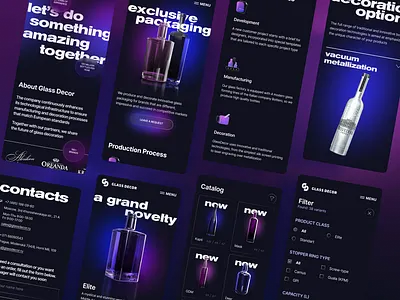 Glass Decor | Landing Page design designer free freeforwork freelance freelancer frelance uidesigner uxdesigner webdesigner