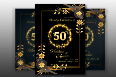 Birthday Card Design birthday card design branding creative design flyers graphic design print design professional wedding card