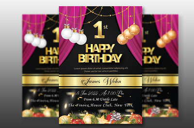 Happy Birthday Design wedding card