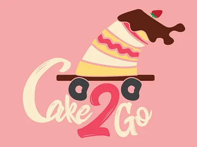Cake2Go bakery baking branding cake design graphic design illustration logo vector