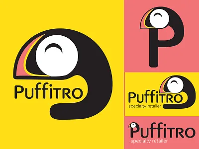 Puffitro branding design graphic design illustration logo puffin vector