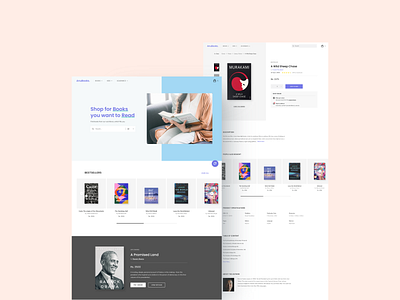 Anu Books web design book clean design desktop ecommerce interface online shop store ui user experience ux ux design web design web page website xd