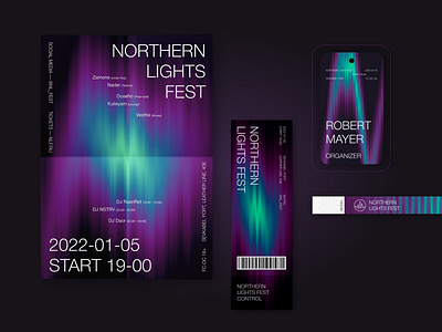 NORTHERN LIGHTS FEST brand identity adobe illustrator branding design figma poster typography