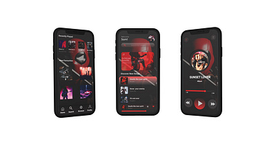 Music Player App 2022 adobe animation app black branding course dark design figma icon learning online popular social media trending ui ux vector xd