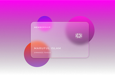 Glass Card Effect graphic design ui