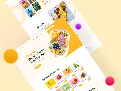 Food Delivery Lading Page UX/UI food