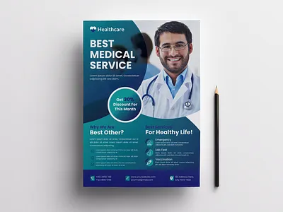 Medical Flyer & Healthcare Flyer Design Template a4 flyer branding clinic flyer colorful flyer corporate creative design editable design flyer flyer design graphic design healthcare flyer hospital hospital flyer leaflet medical medical flyer medical flyer template minimal medical flyer pharmacy flyer template