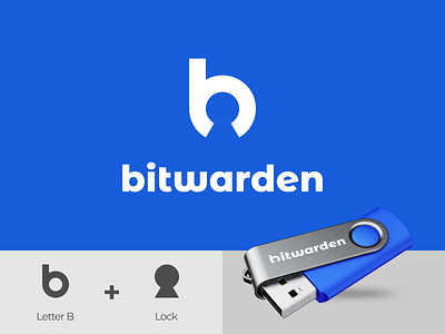 New Concept for Bitwarden Logo b letter bitwarden branding dual meaning icon letter mark lock logo logo logo redesign minimal logo negative space new concept open source security logo simple logo software logo symbolic icon tech company visual identity word mark