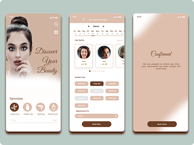 Beauty mobile App (concept) app design ui ux