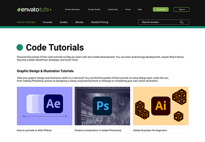 EnvatoTuts Homepage 2019 adobexd branding figma ui ux web web design