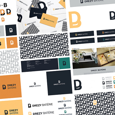 Branding / DREZY BATÉRIE brand branding cards corporate identity design erdwen icon icon design logo logotype orange pattern pattern design presentation sink vector visual identity web design web presentation web site