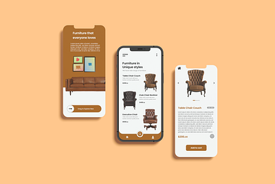 Minimalist Furniture Application UI/UX app design branding furniture application graphic design minimalist furniture app design mobile app ui design ui