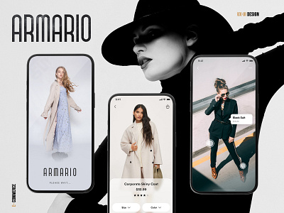 ARMARIO FASHION APP | UI DESIGN app ux apps design apps ui design e commerce e commercewebsite ecommerce fashion fashion app fashion girl figma girl hot mobile ui ui design uiux ux design webdesign website