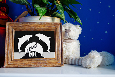 Valentine's day - Black and white - Picture frame mock up design dribbbleweeklywarmup. graphic design