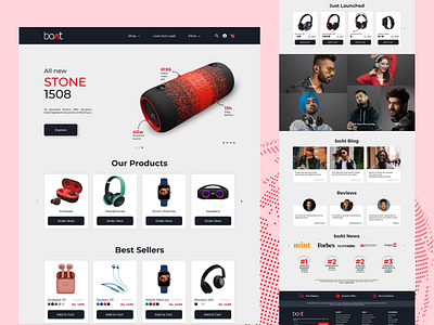 Redesign - boAt Landing Page agency landing page boat branding design design jobs design thinking ecommerce home page homepage landing landing page landing page concept landing page ui landingpage minimal product landing page product page webdesign website
