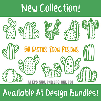 50 Cactus Illustration Logo Icon Designs succulent logo