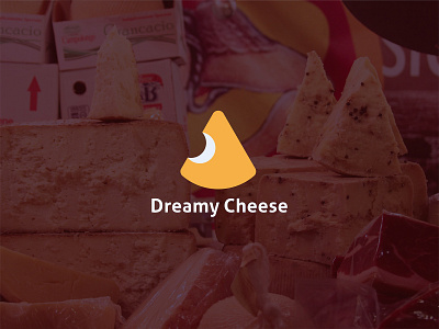 Dreamy Cheese Logo design_Flat logo branding cheese cheese logo cheese shop logo custom logo designflat flat logo graphic design logo design logo maker minimalist logo modern logo moodn logo shop logo tringle logo yellow logo