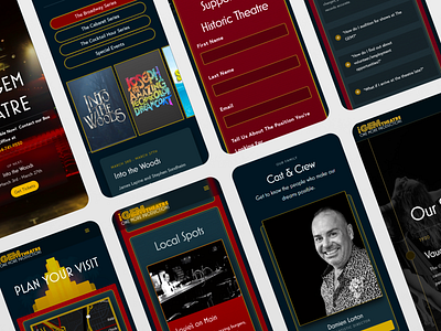 GEM Theatre - Art Deco Dark Theme UI/UX art deco clean dark gatsby layout mobile modern theatre web design