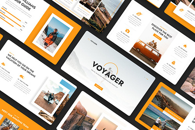 Voyager Multipurpose Template clean colorful company corporate design google slides keynote modern multipurpose multipurpose template photography pitch deck portfolio powerpoint studio template unique web design web development website