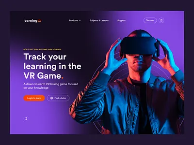 VR Learning Website 3d concept design figma interaction design learning platform study website ui ui design uidesign uxdesign virtual reality virtual website vr