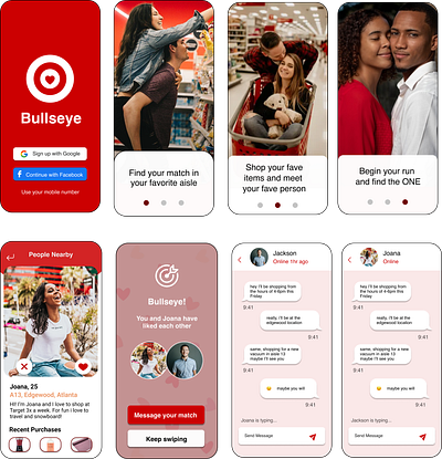 Target Dating App Concept app branding dailyui design logo ui ux web